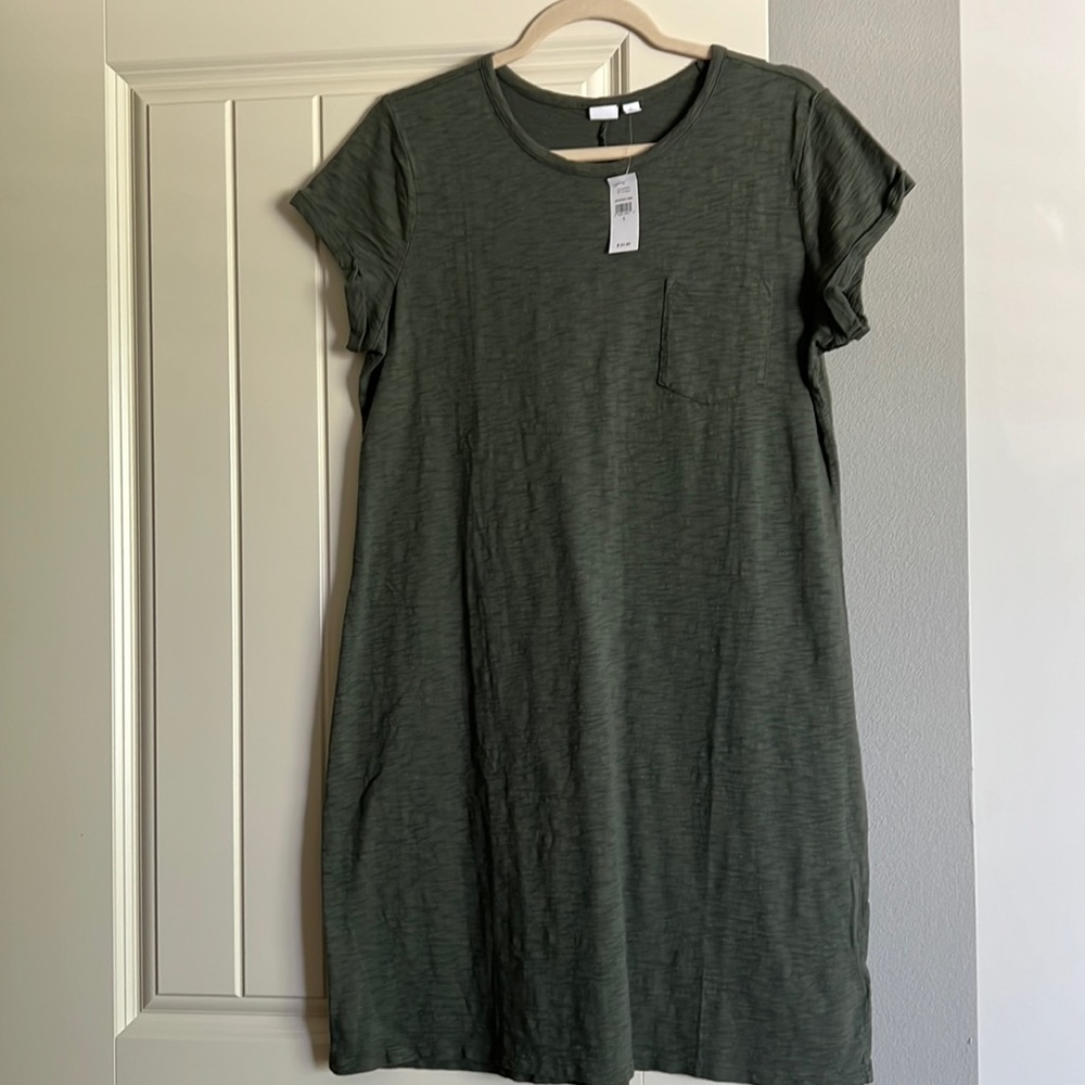 NWT Olive Pocket Tee Dress